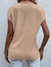 Solid Ruffle Trim Blouse