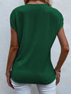 Solid Ruffle Trim Blouse