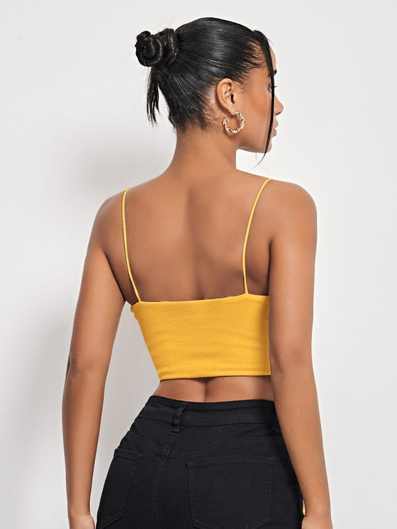 X LOLITA SOFIA Ribbed Cami Cropped Cami Top