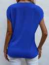 Solid Ruffle Trim Blouse