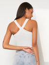 Rib Knit Halter Crop Top
