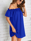 Off Shoulder Frill Trim Dress