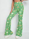 Floral Print Flare Leg Pants