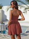 Ruched Bust Cami Top Belted Skirt Set