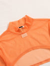 Mock neck Super Crop Mesh Top