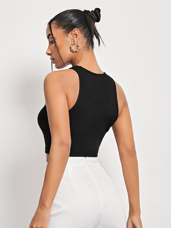 ICON Asymmetrical Shoulder Crop Top