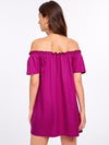 Off Shoulder Frill Trim Dress