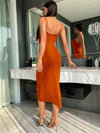 Solid Ruched Bodycon Dress
