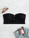 Ring Linked Bandeau Bikini Top