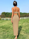 Cut Out Split Thigh Tube Dress