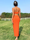 Cut Out Split Thigh Tube Dress