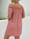 Off Shoulder Frill Trim Dress