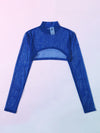 Mock neck Super Crop Mesh Top
