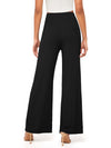 Elastic Waist Rib knit Wide Leg Pants