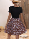 Floral Print Scoop Neck Dress