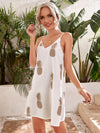 Double V neck Pineapple Print Cami Dress