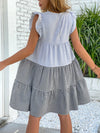 Colorblock Striped Babydoll Dress