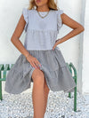 Colorblock Striped Babydoll Dress