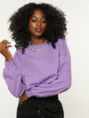 BASICS Drop Shoulder Solid Crop Pullover