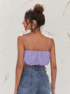 Knot Straps Ruched Bust Cami Crop Top