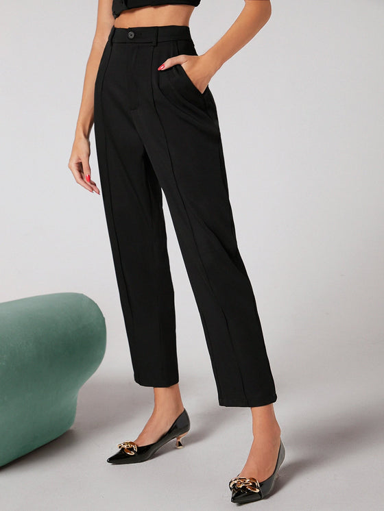 Solid Tailored Pants