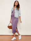Maternity Split Side Cable Knit Dress