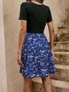 Floral Print Scoop Neck Dress