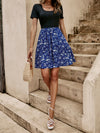 Floral Print Scoop Neck Dress