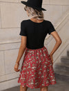 Floral Print Scoop Neck Dress