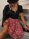 Floral Print Scoop Neck Dress