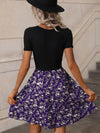 Floral Print Scoop Neck Dress