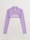 Mock neck Super Crop Mesh Top
