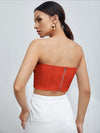 Zip Back Crop Tube Top