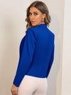 Solid Notch Neck Blazer
