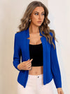 Solid Notch Neck Blazer