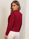 Solid Notch Neck Blazer