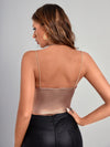 Leather Look Crop Cami Top