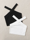 2 Pack Crisscross Crop Halter Top
