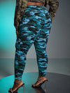 SXY Plus Camo Print Tie Front Pants