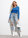 Tied Cutout Back Crop Tee