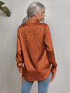 Leopard Jacquard Satin Blouse