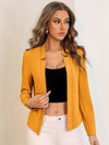 Solid Notch Neck Blazer