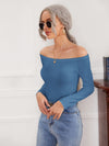 Off Shoulder Solid Tee