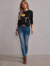 EMERY ROSE Sunflower And Slogan Graphic Tee
