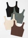 EZwear 4pack Solid Crop Tank Top