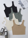 EZwear 4pack Solid Crop Tank Top
