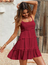 Swiss Dot Frill Trim Cami Dress