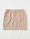 Corduroy Dual Pockets Straight Mini Skirt