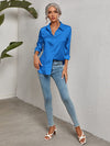 Leopard Jacquard Satin Blouse