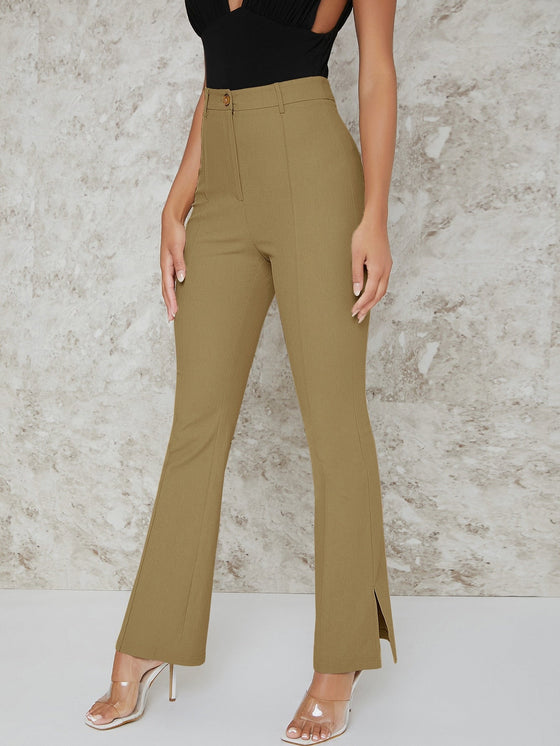 BAE Slit Hem Flare Leg Pants